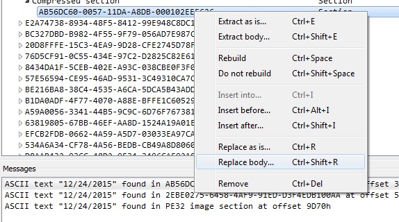 Zrzut ekranu UEFI Tool